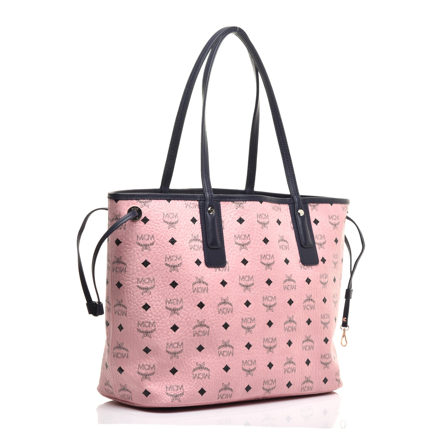 MCM Visetos Medium Liz Reversible Shopper Tote Soft Pink 5 of 15