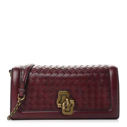 Bottega Veneta Nappa Intrecciato Olimpia Knot Clutch Red 1 of 10
