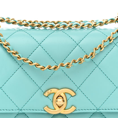 Chanel Calfskin Quilted Mini Perfect Fit Flap Turquoise 8 of 10