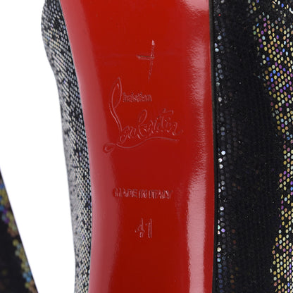 Christian Louboutin Glitter Spotlight Drapesse 160 Pumps 41 Blue Khol Black 8 of 9