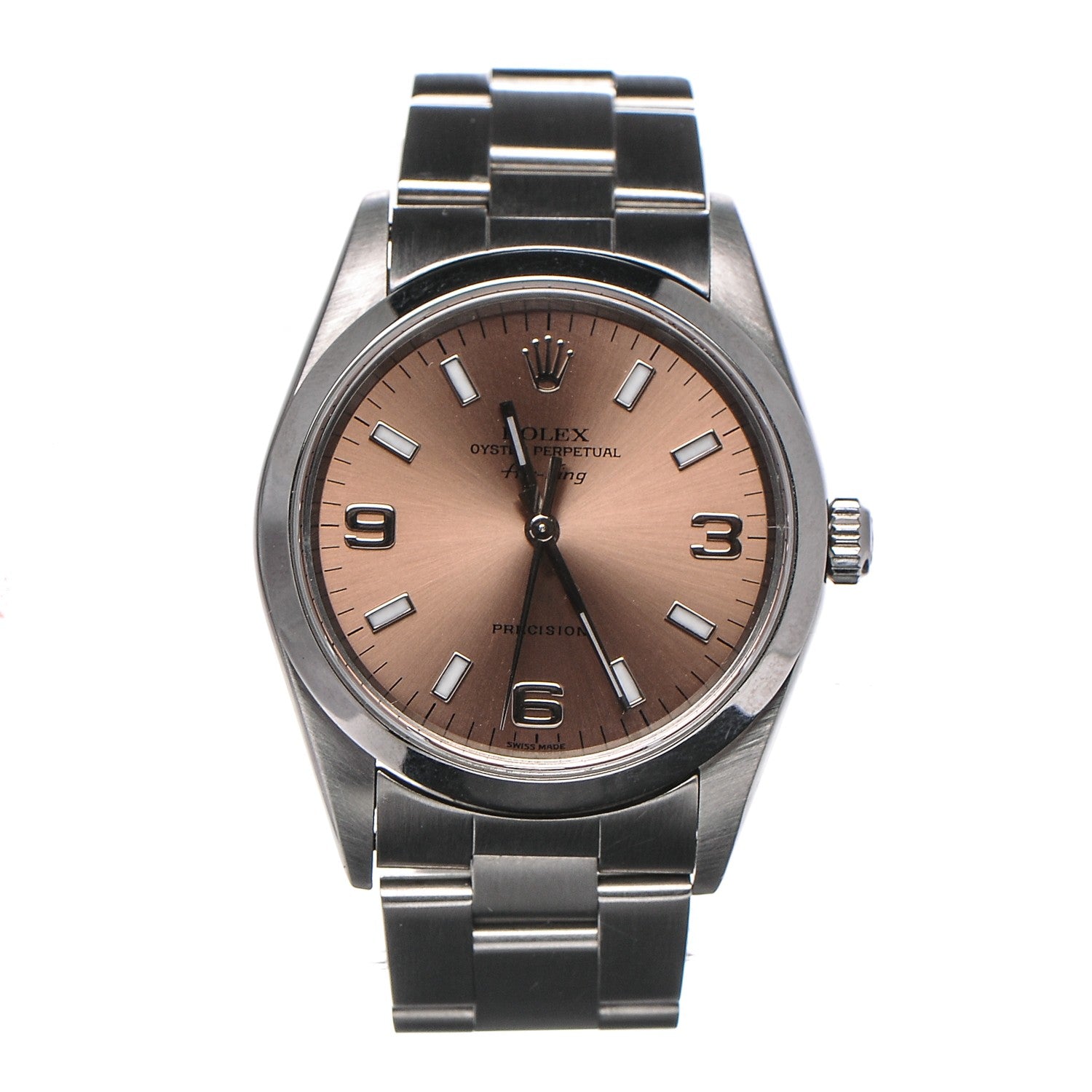 Rolex Stainless Steel 34mm Air-King Oyster Perpetual Precision Watch Pink 14000 1 of 5