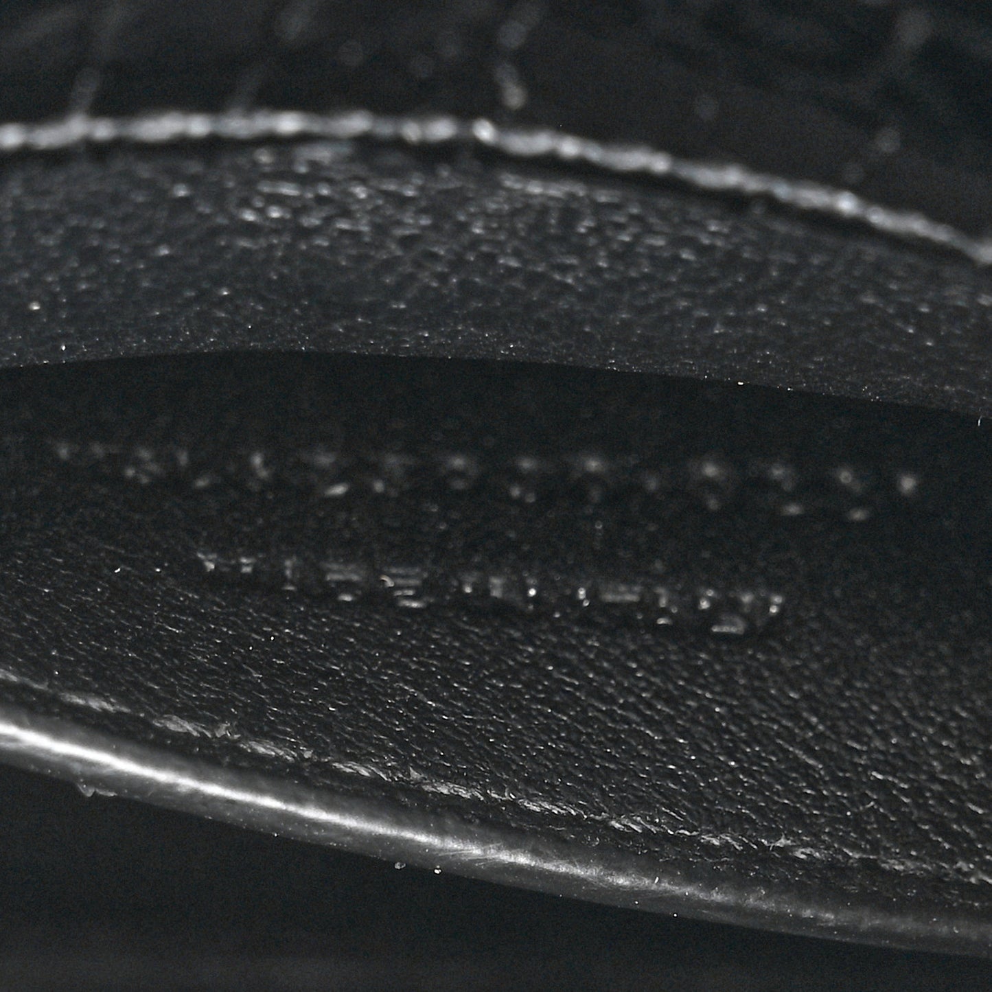 Calfskin Crocodile Embossed Mini Classic Monogram Cassandra Top Handle Black