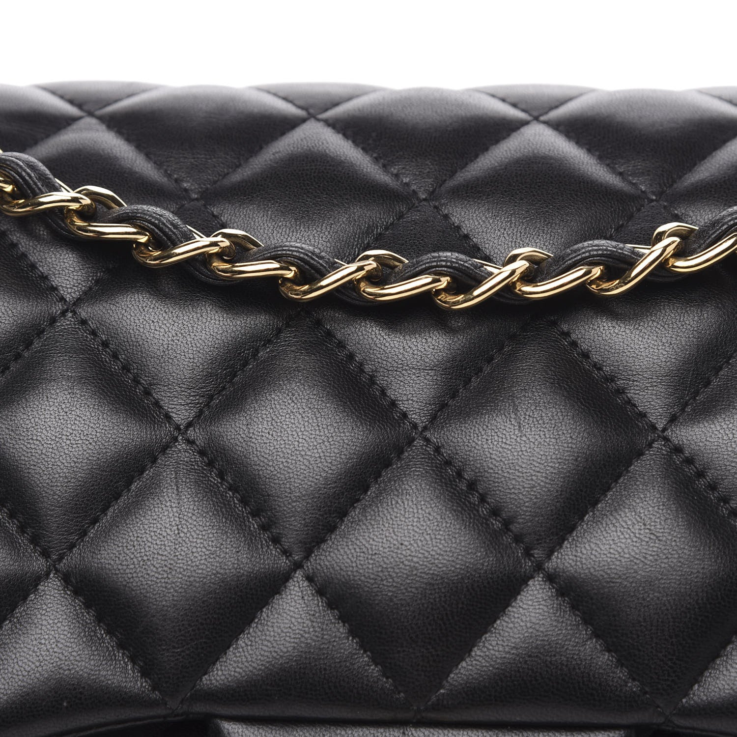 Chanel Lambskin Quilted Jumbo Double Flap Black 13 of 19