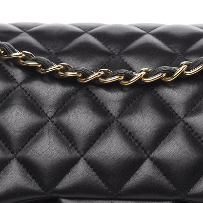 Chanel Lambskin Quilted Jumbo Double Flap Black 13 of 19