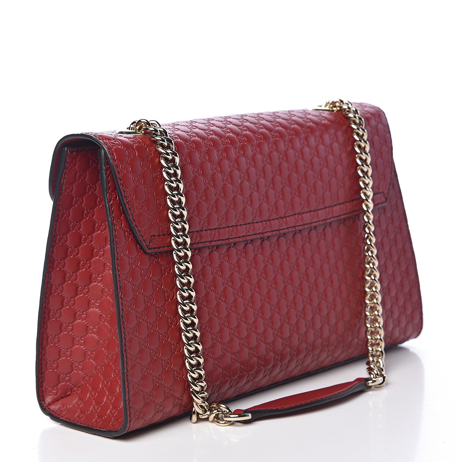 Gucci Microguccissima Medium Emily Chain Shoulder Bag Red 3 of 10