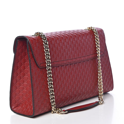 Gucci Microguccissima Medium Emily Chain Shoulder Bag Red 3 of 10