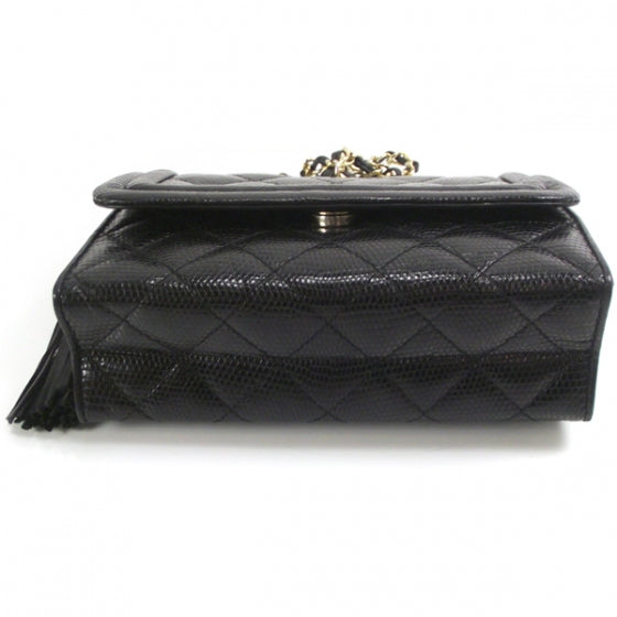 Chanel Vintage LIZARD Tassel Flap Bag 4 of 12