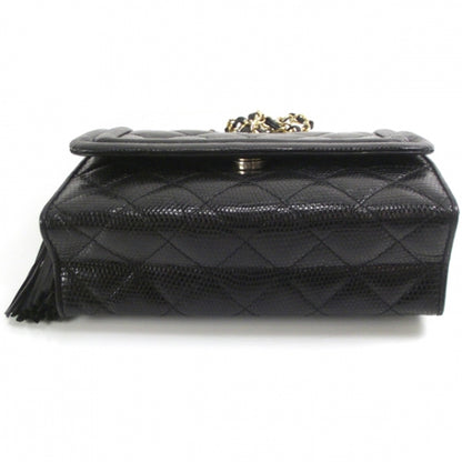 Chanel Vintage LIZARD Tassel Flap Bag 4 of 12