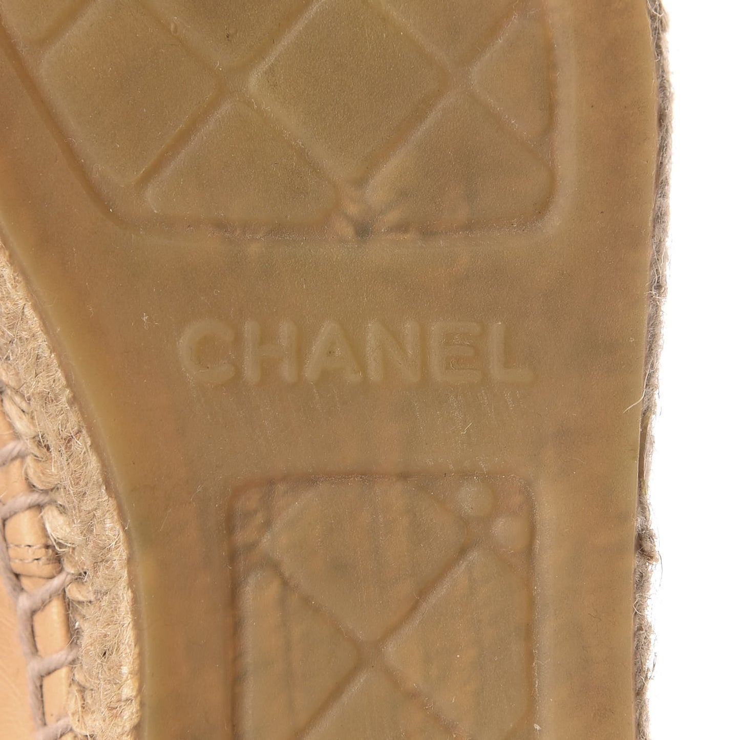 Lambskin CC Espadrilles 36 Beige Black