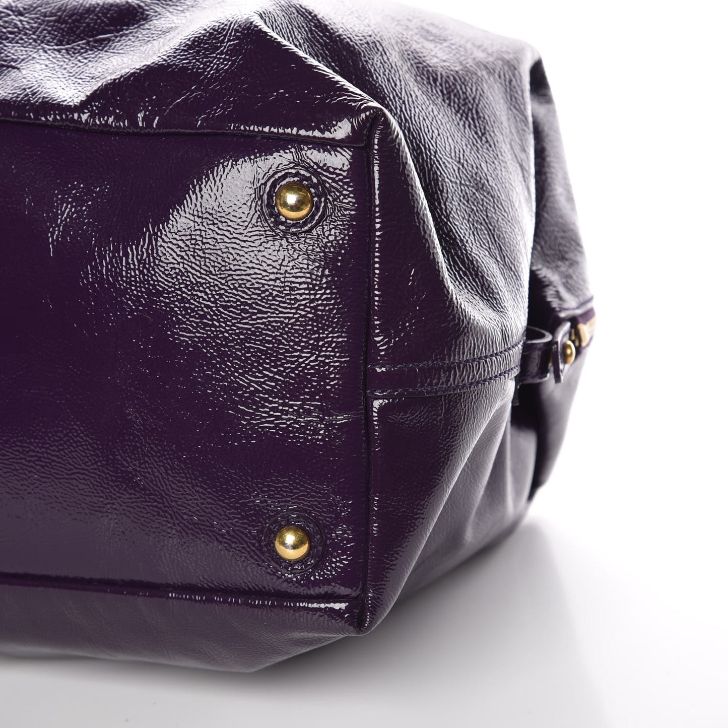 Textured Patent Medium Easy Sac Purple
