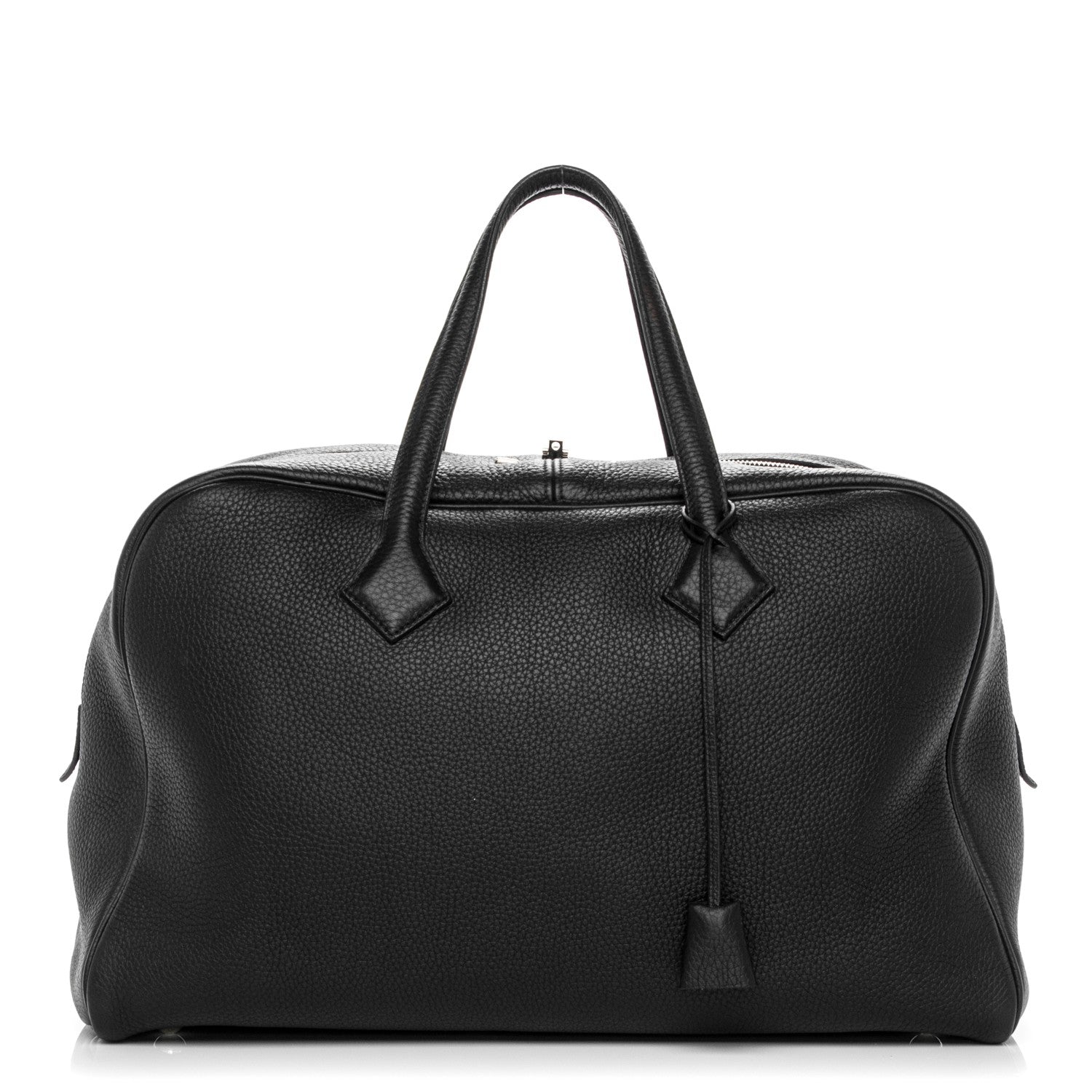 Hermes Taurillon Clemence Victoria II Fourre-Tout 43 Black 1 of 7