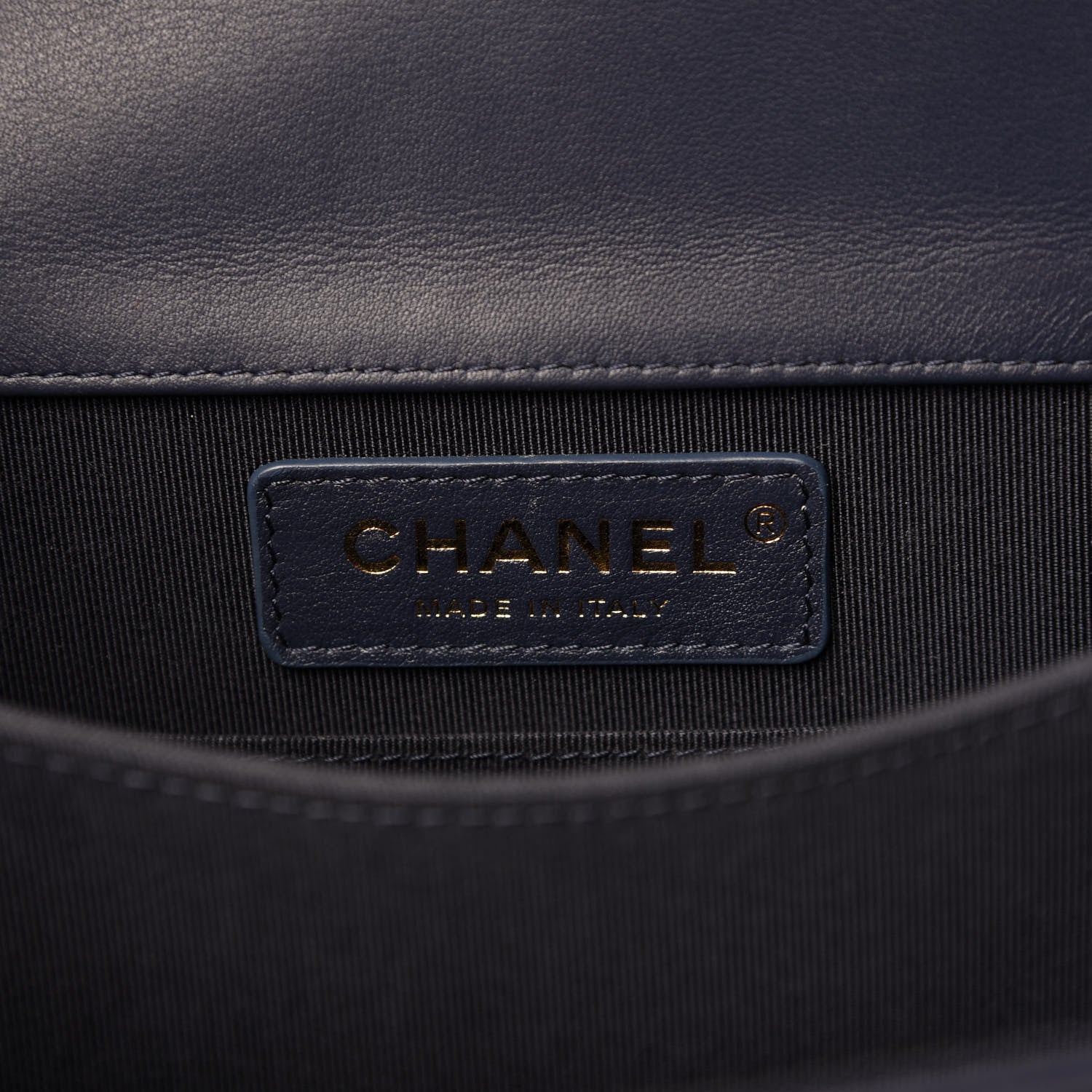 Chanel Calfskin Quilted North South Boy Flap Navy 8 of 9