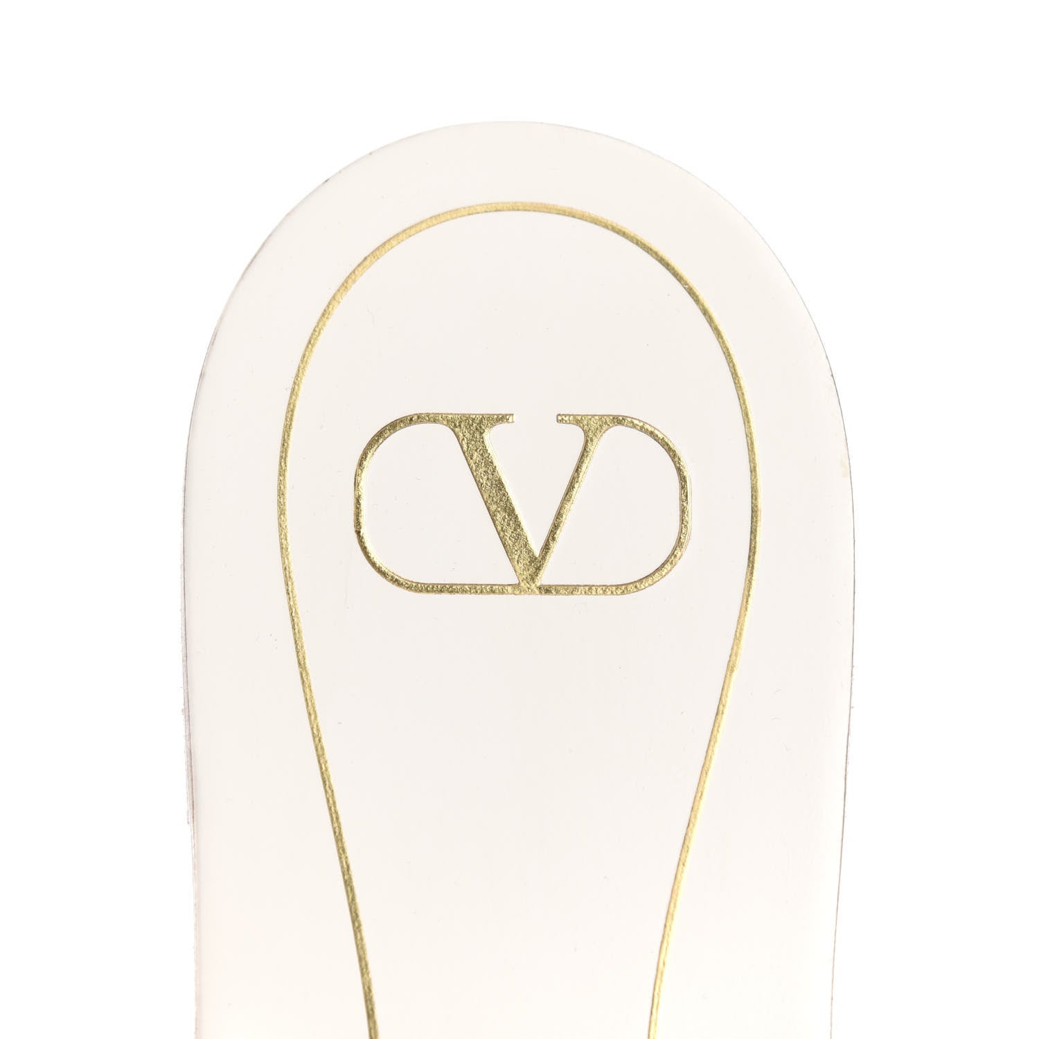 Valentino Garavani Calfskin Rockstud Flair Caged Flat Slide Sandals 40.5 White 7 of 9