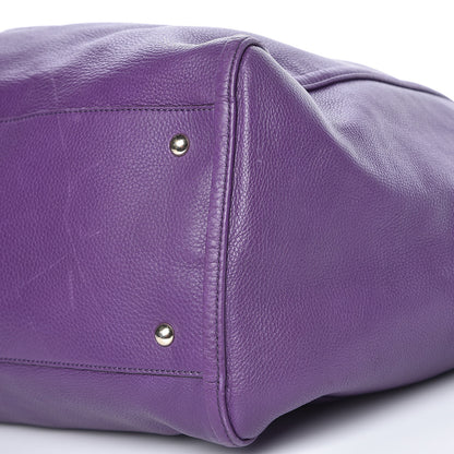 Gucci Pebbled Calfskin Large Soho Shoulder Bag Shine Purple 9 of 16