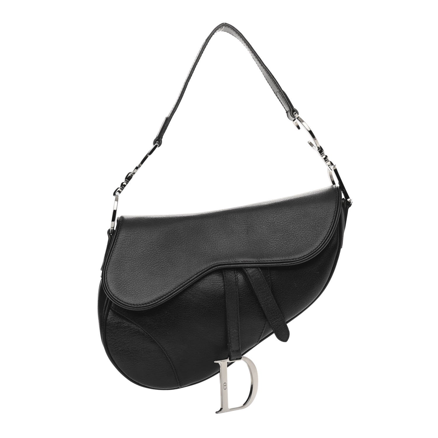 Christian Dior Calfskin Saddle Bag Black 1 of 19