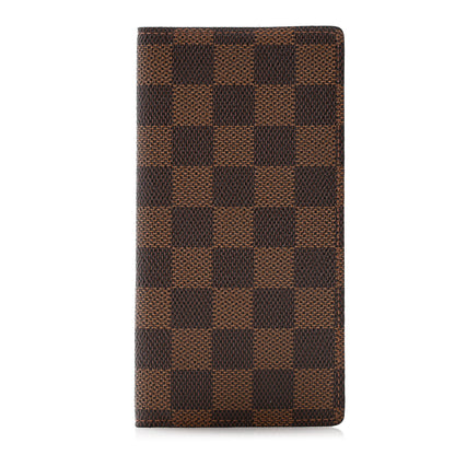 Louis Vuitton Damier Ebene Simple Checkbook Cover Wallet 1 of 11