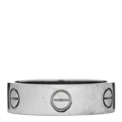 Cartier 18K White Gold 5.5mm LOVE Ring 59 8.75 1 of 4