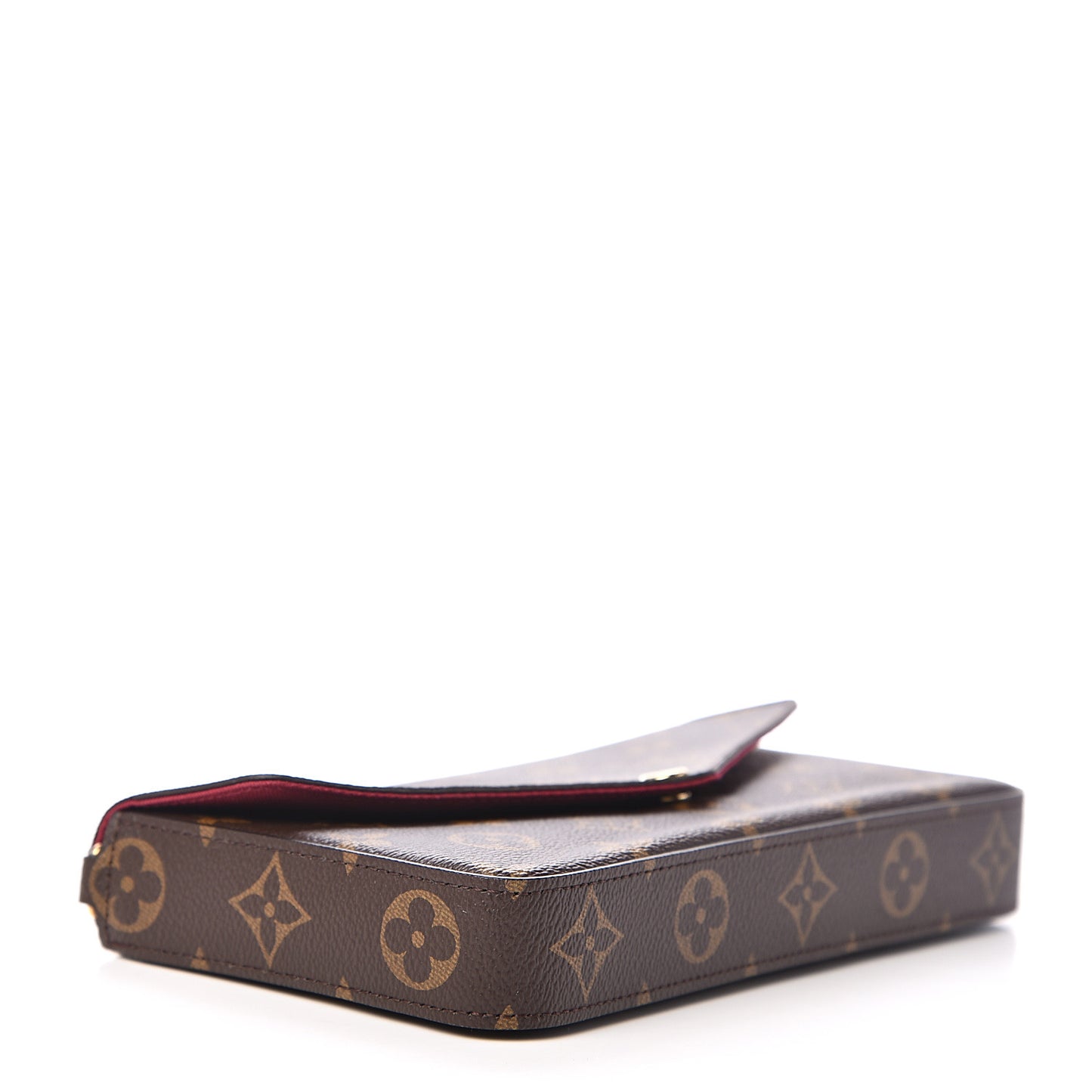 Monogram Pochette Felicie Chain Wallet Fuchsia