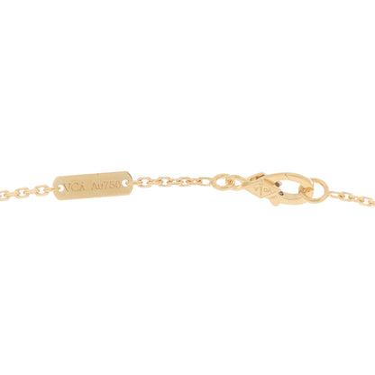 Van Cleef & Arpels 18K Yellow Gold Tiger Eye Vintage Alhambra Pendant Necklace 4 of 6