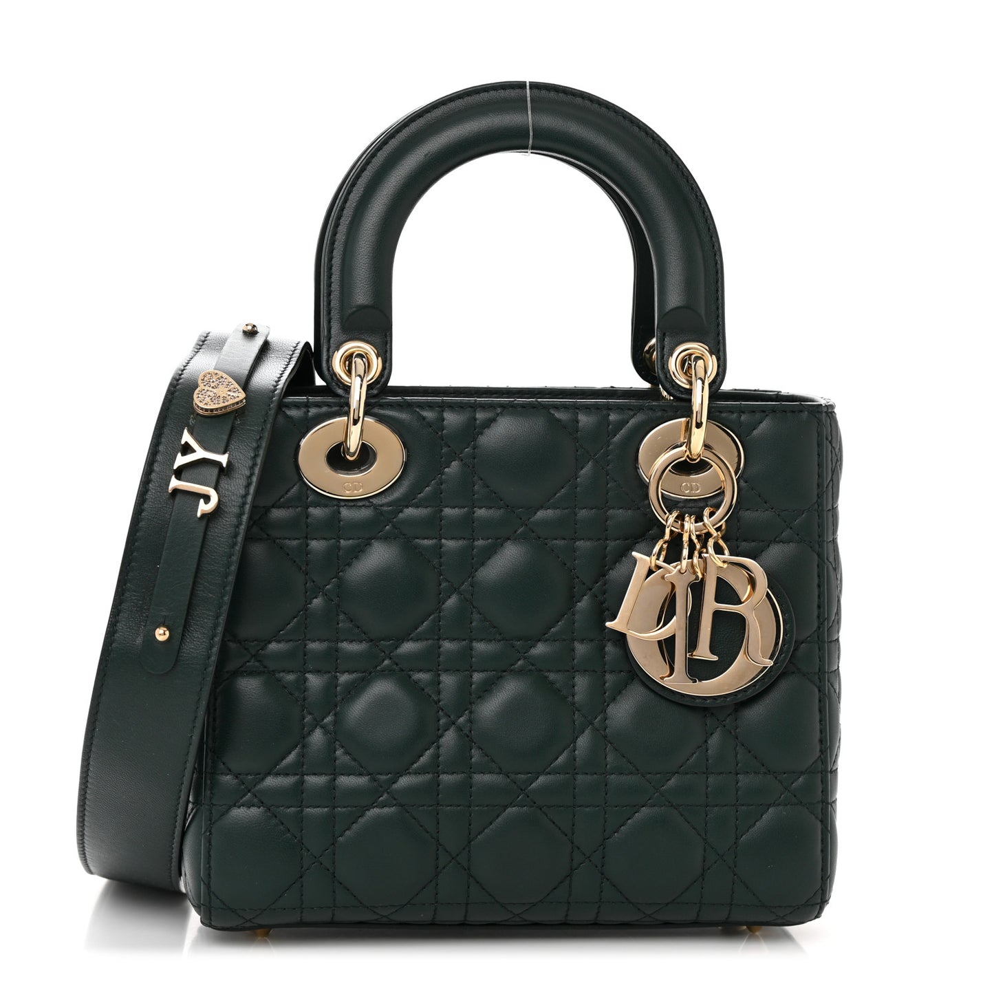 Lambskin Cannage Small My ABCDior Lady Dior Dark Green