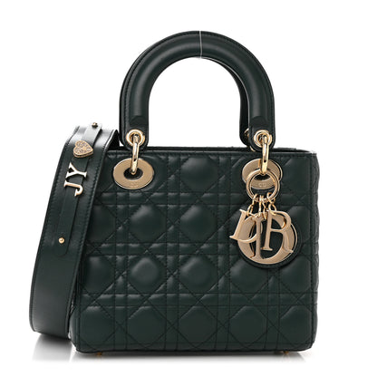 Christian Dior Lambskin Cannage Small My ABCDior Lady Dior Dark Green 1 of 10