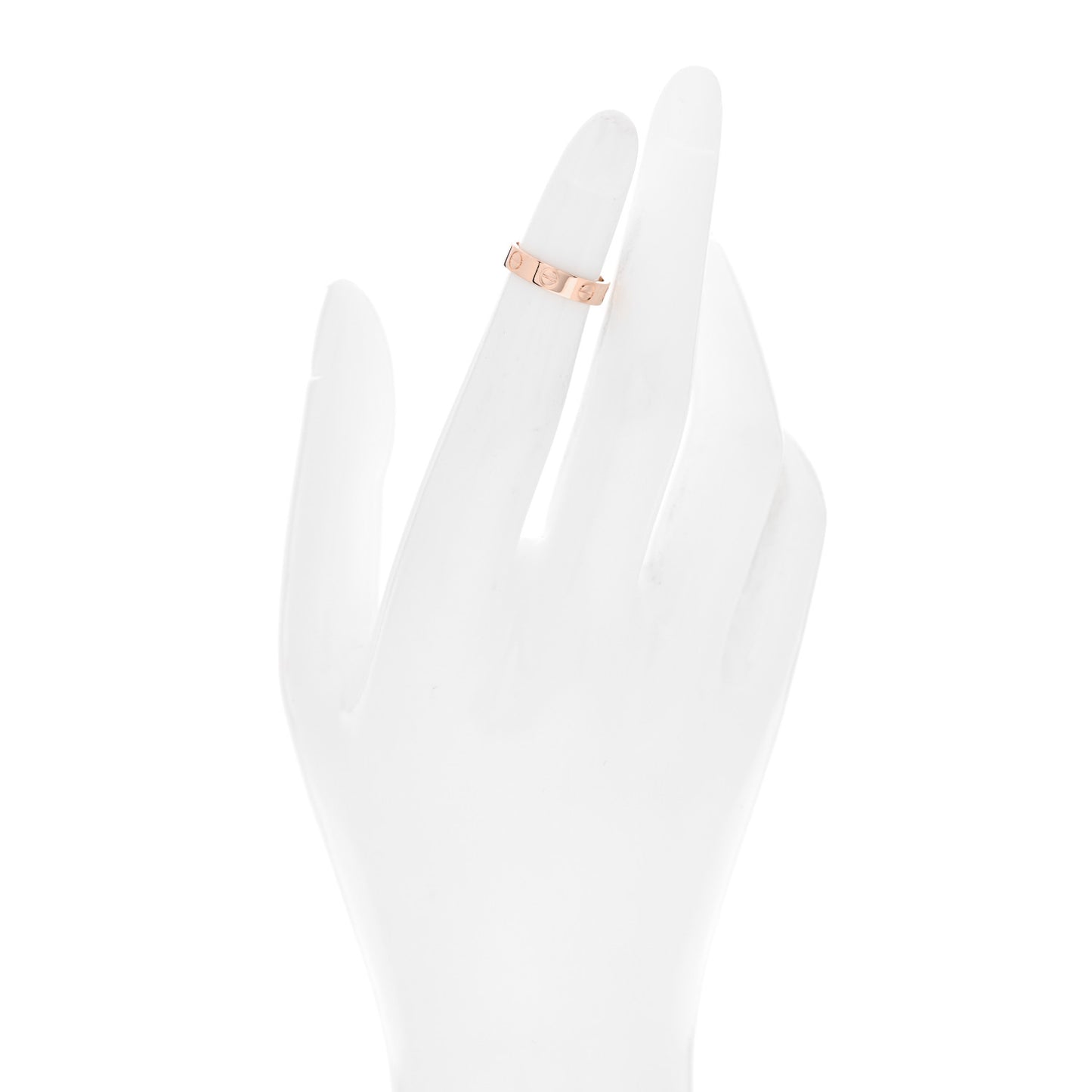 18K Pink Gold 3.5mm LOVE Wedding Band Ring 44 3