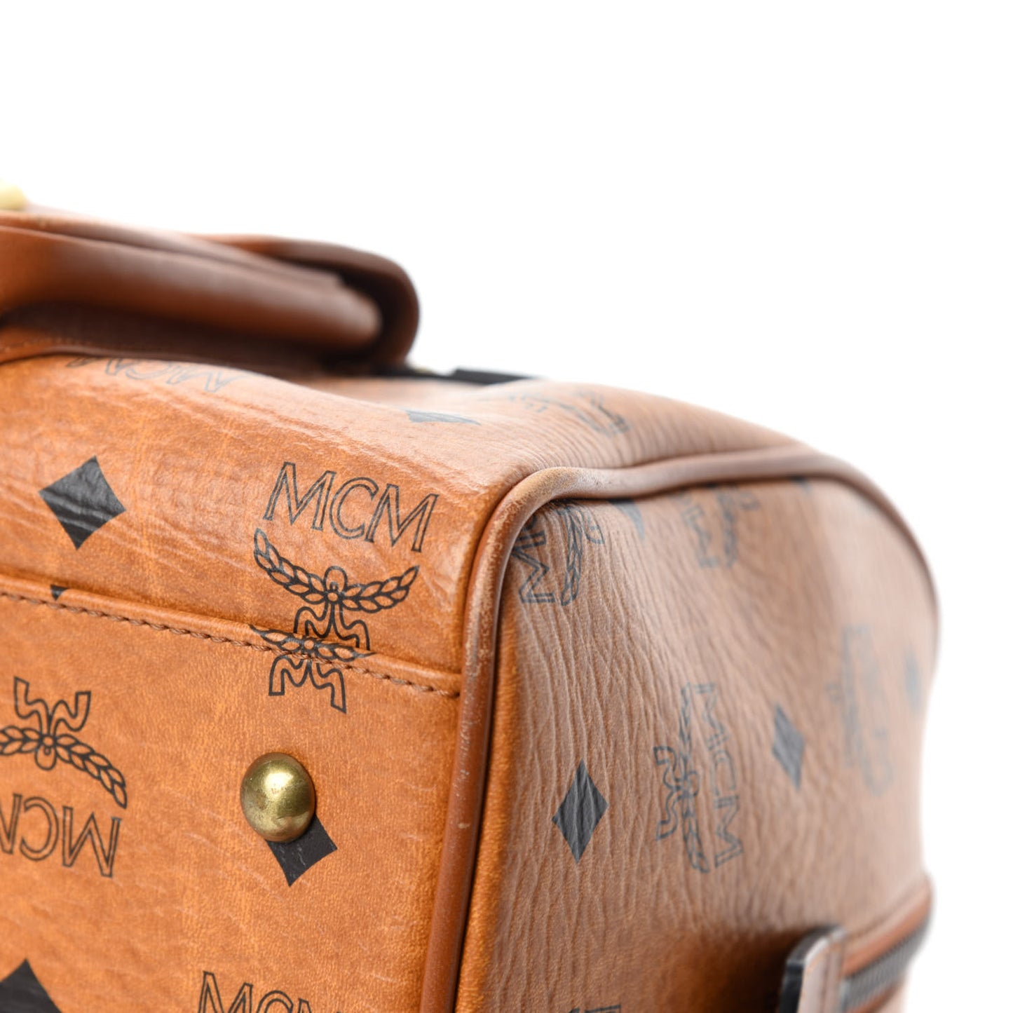 Visetos Small Boston Bag Cognac