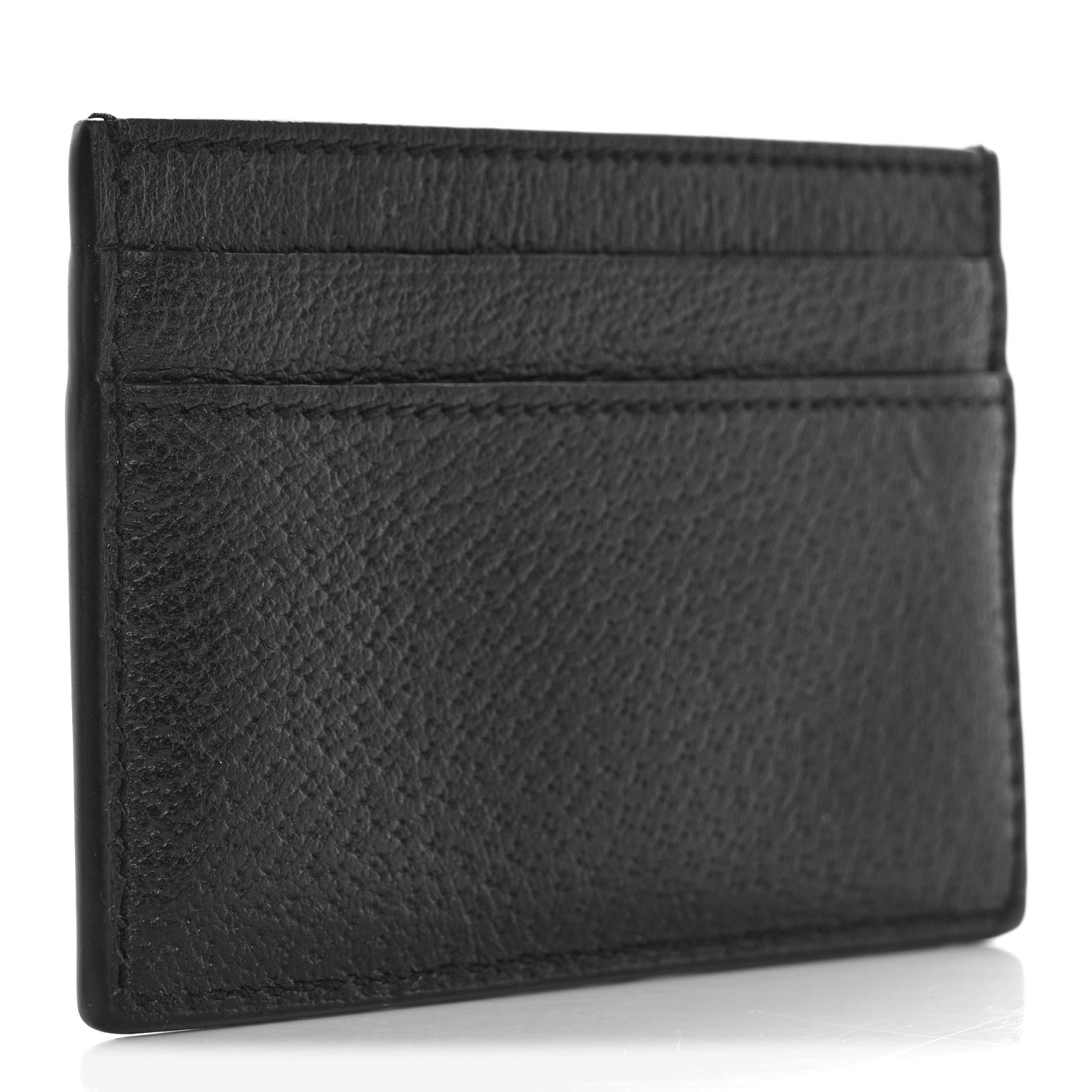 Gucci Calfskin Boar Effect GG Marmont Card Holder Black 3 of 7