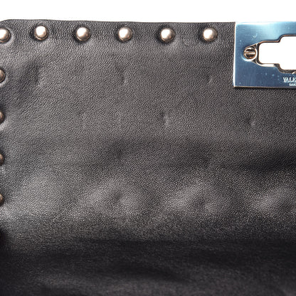 Valentino Garavani Lambskin Medium Rockstud Spike Shoulder Bag Black 10 of 15