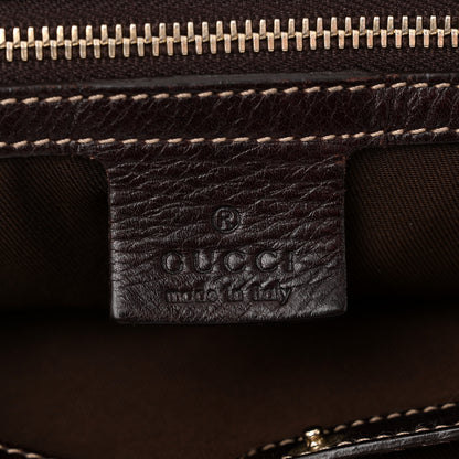 Gucci Calfskin Medium Britt Tote Dark Brown 6 of 11