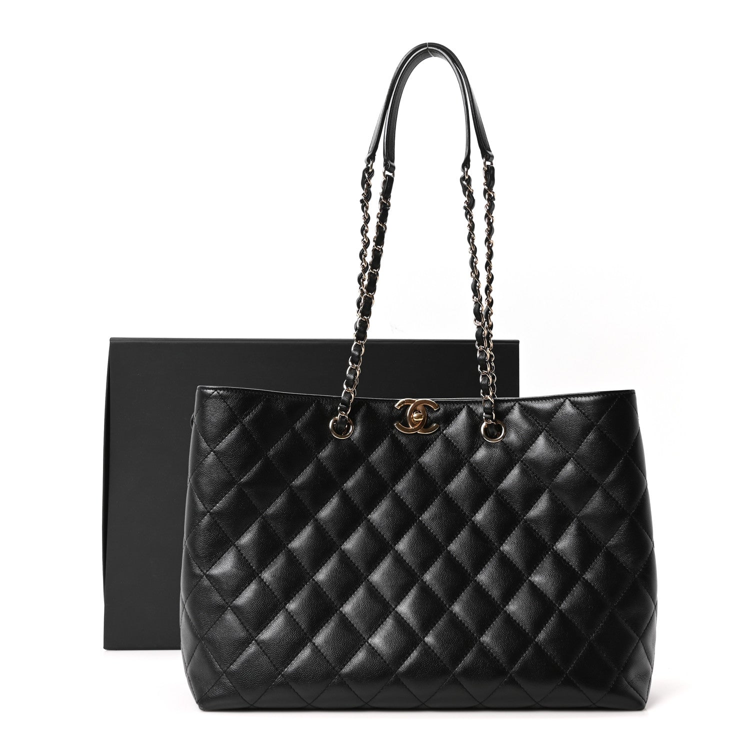 Chanel Caviar Quilted Small Shopping Tote Black 11 of 11