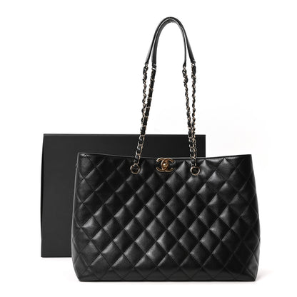 Chanel Caviar Quilted Small Shopping Tote Black 11 of 11