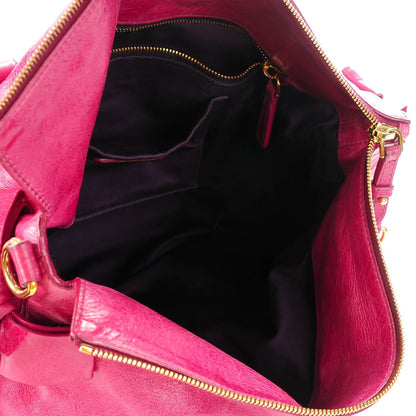 Miu Miu Vitello Lux Large Bow Bag Ibisco 5 of 8