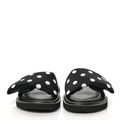 Louis Vuitton Satin Polka Dot Pool Pillow Flat Comfort Mule 35 Black White 2 of 7