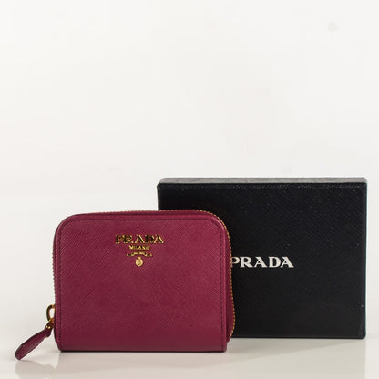 Prada Saffiano Metal Coin Purse Ametista 6 of 10
