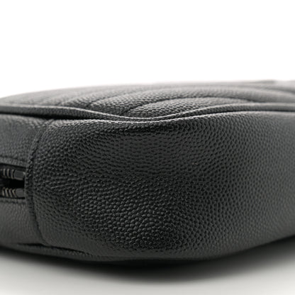 Saint Laurent Grain De Poudre Matelasse Monochrome Monogram Mini Lou Camera Bag Black 9 of 11