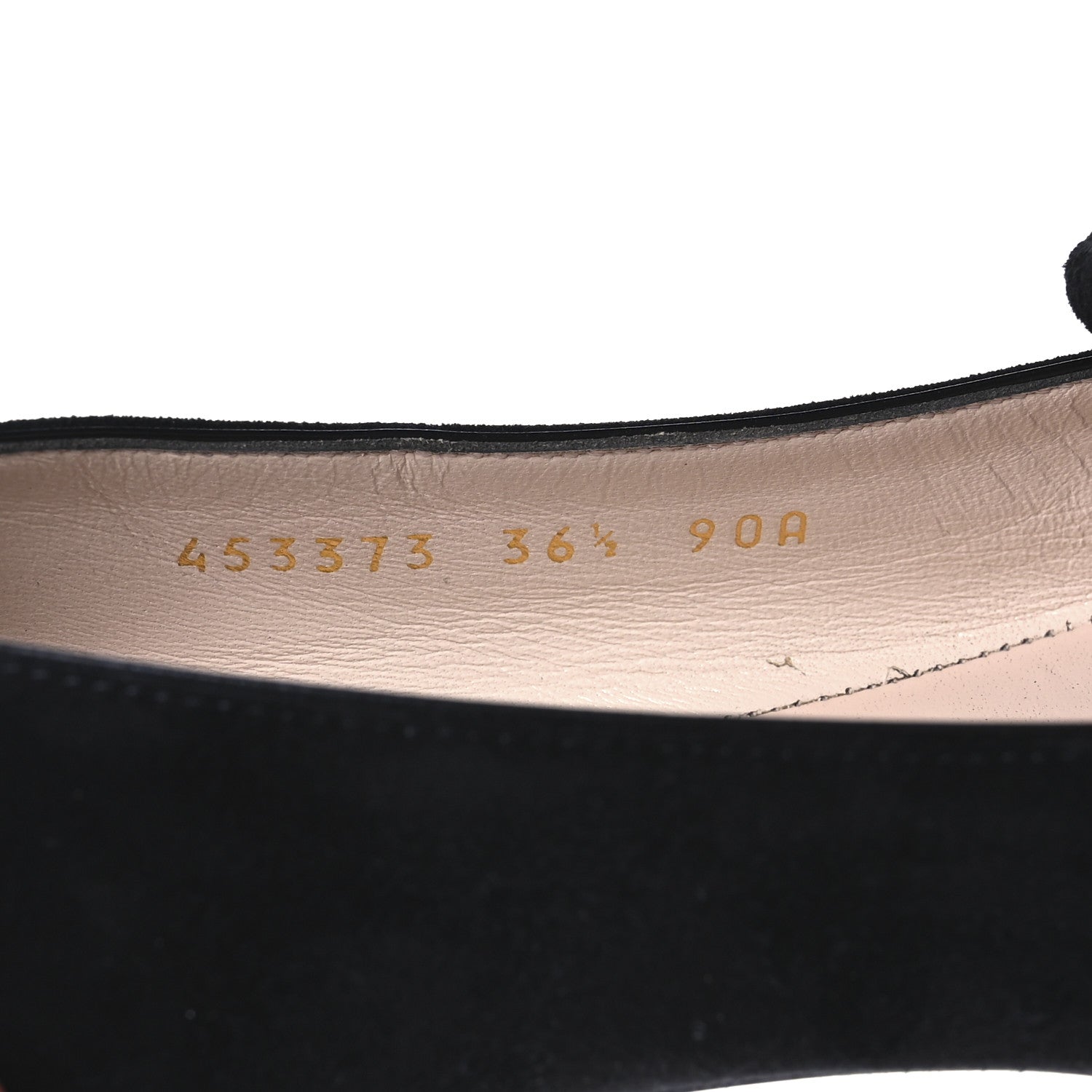 Gucci Kid Scamosciato GG Marmont Fringe Flats 36.5 Black 8 of 9