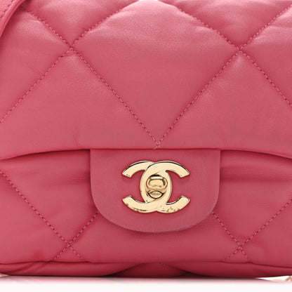 Chanel Calfskin Quilted Mini Square Bubbly Flap Pink 8 of 11
