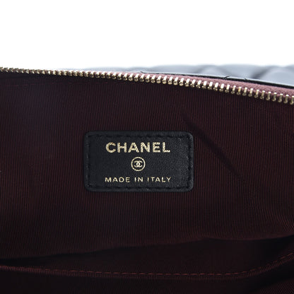 Chanel Lambskin Quilted Large Flap Cosmetic Case Black 6 of 7