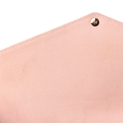 Louis Vuitton Damier Azur Pochette Felicie Chain Wallet Rose Ballerine 14 of 17
