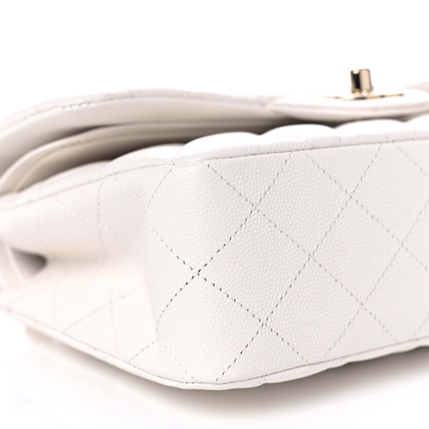 Chanel Caviar Quilted Small Double Flap White 8 of 10