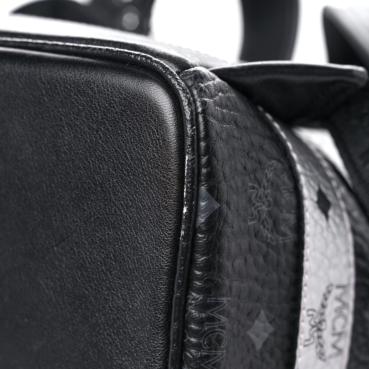 Metallic Visetos Striped Medium Stark Backpack Silver Black