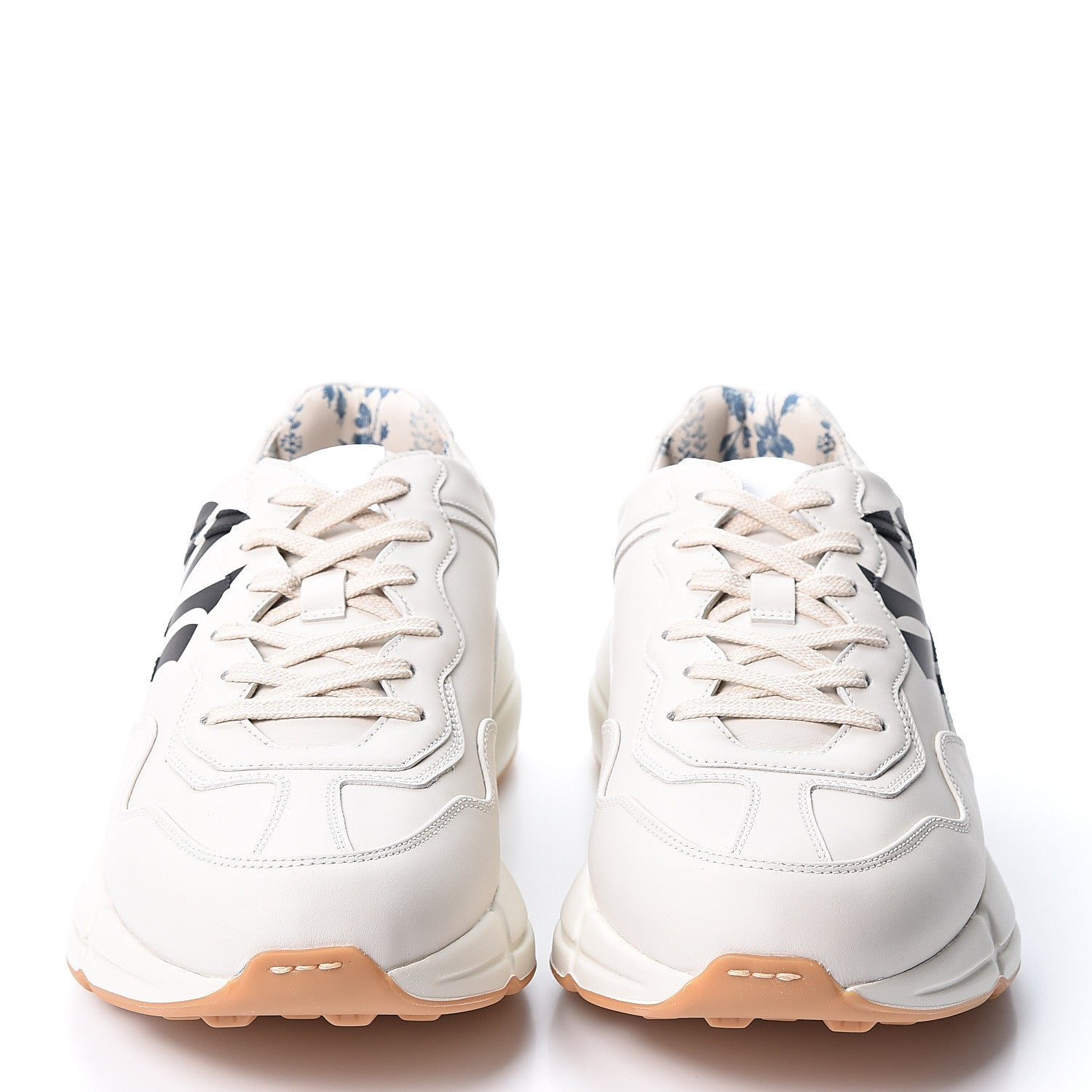 Gucci X MLB Calfskin NY Yankees Mens Rhyton Sneakers 9.5 Mystic White 2 of 10