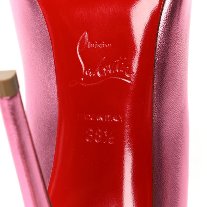 Christian Louboutin Metallic Calfskin Hot Chick 100 Pumps 38.5 Pink 7 of 8