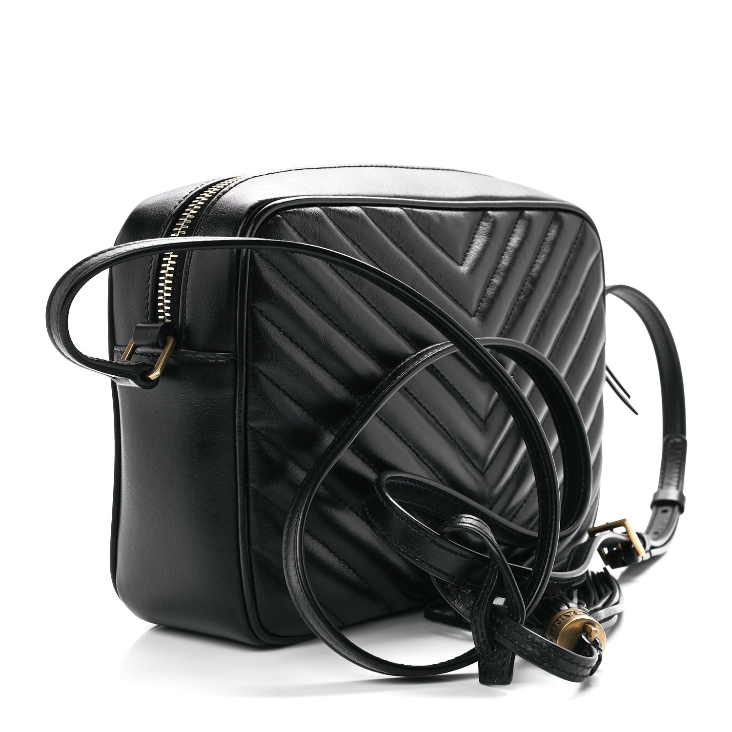 Saint Laurent Calfskin Matelasse Monogram Lou Camera Bag Black 2 of 10