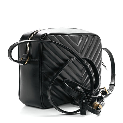 Saint Laurent Calfskin Matelasse Monogram Lou Camera Bag Black 2 of 10