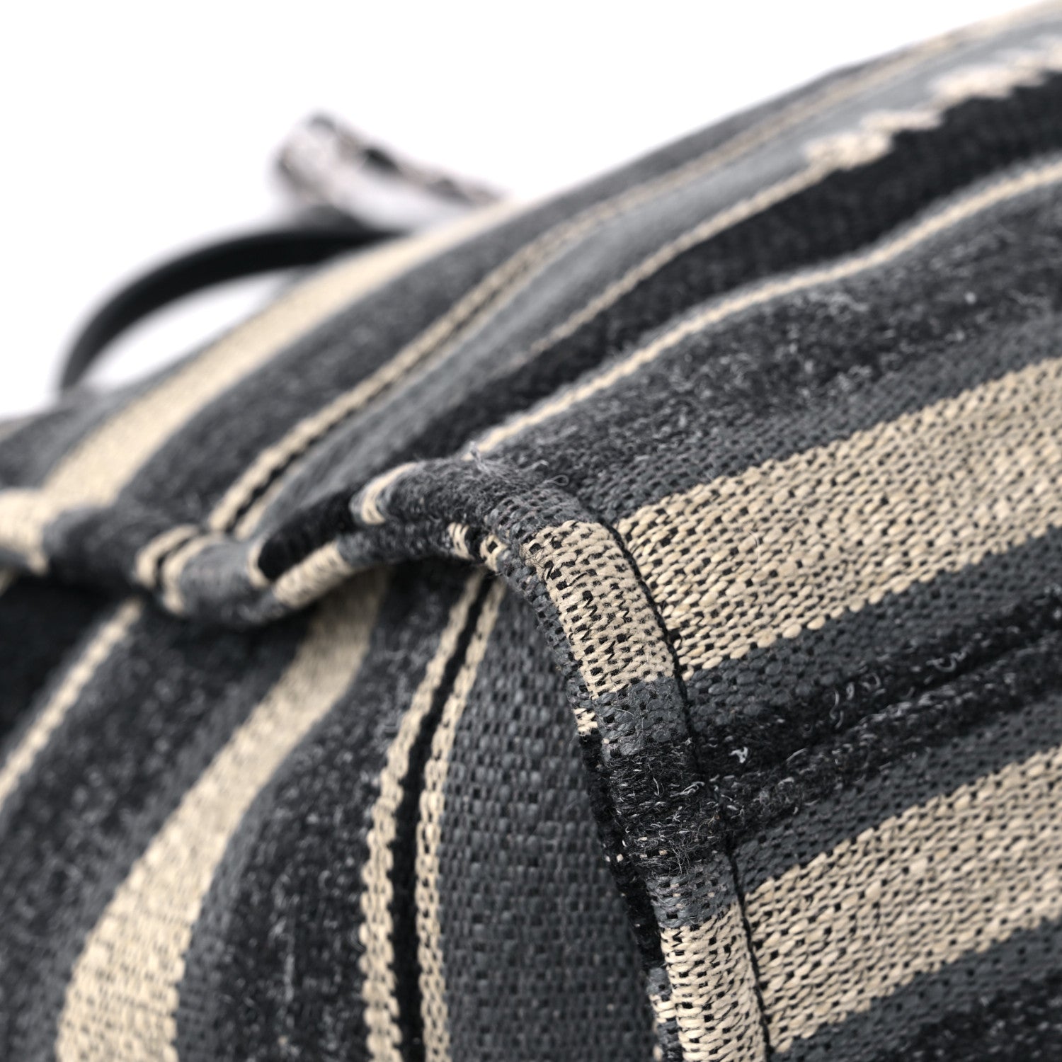 Chanel Striped Canvas Medium Deauville Tote Black 8 of 16