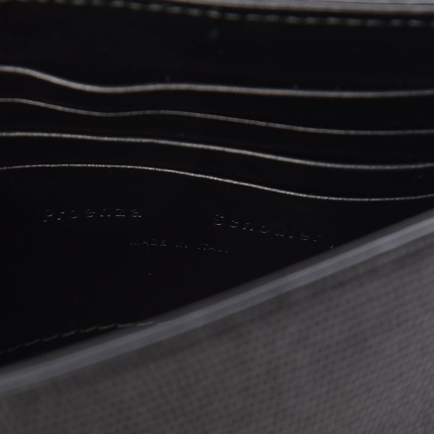 Calfskin Lizard Embossed PS11 Wallet With Strap Black