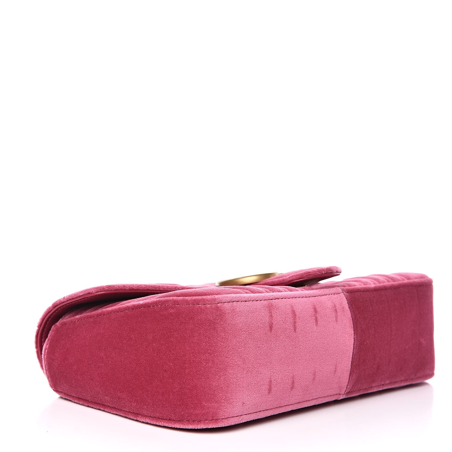 Gucci Velvet Matelasse Small GG Marmont Shoulder Bag Light Raspberry Rose 4 of 13
