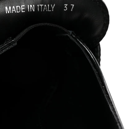 Prada Spazzolato Metal Triangle Logo 50mm Loafers 37 Black 9 of 10